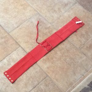 Anthropologie Orange Corset Belt